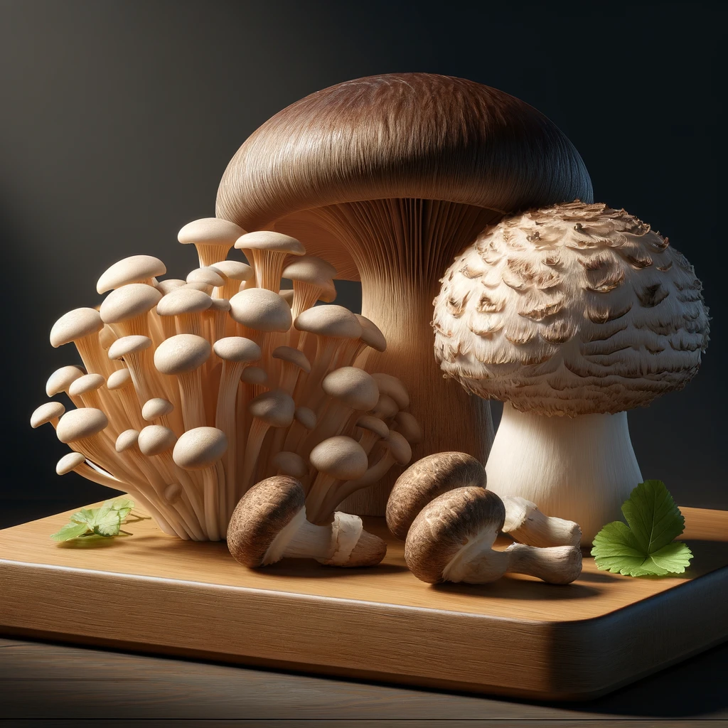 Essbare Pilze - Shiitake, Austernpilze und Strohpilze