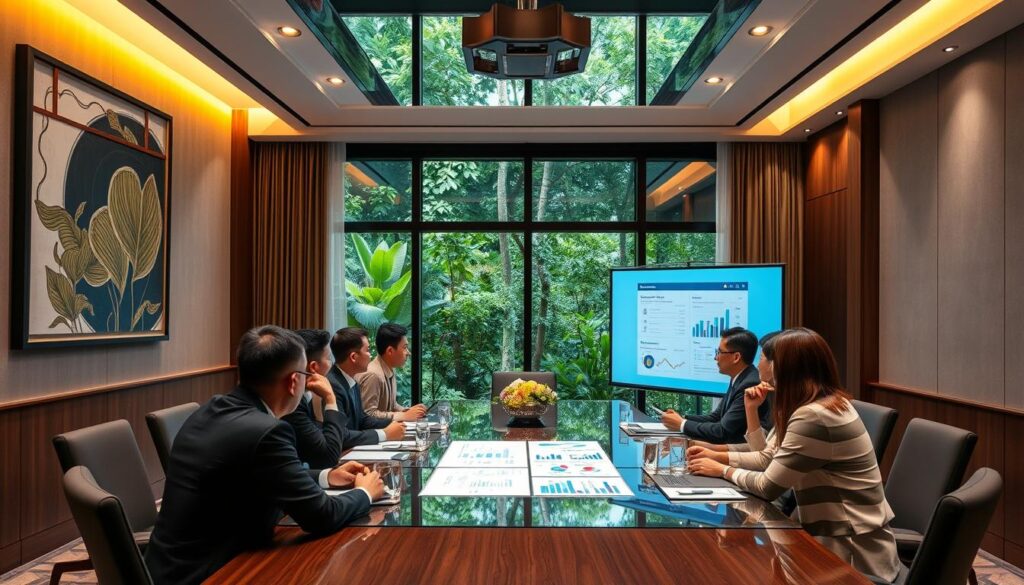 Geschäftstreffen in Thailand