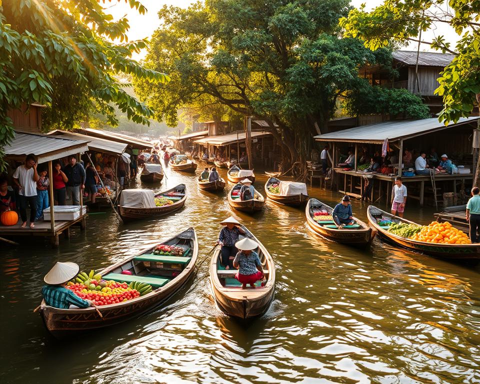 Schwimmende Märkte Bangkok