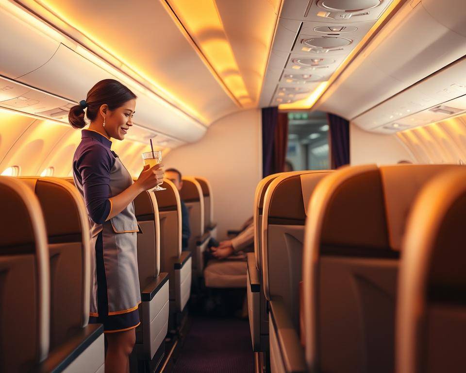 Thai Airways Bordservice und Komfort Thai Airways Bordservice und Komfort