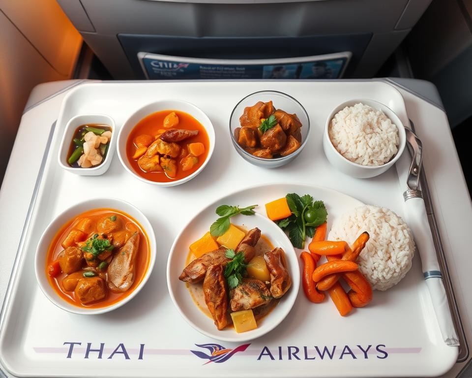 Thai Airways Bordverpflegung Menüauswahl Thai Airways Bordverpflegung Menüauswahl