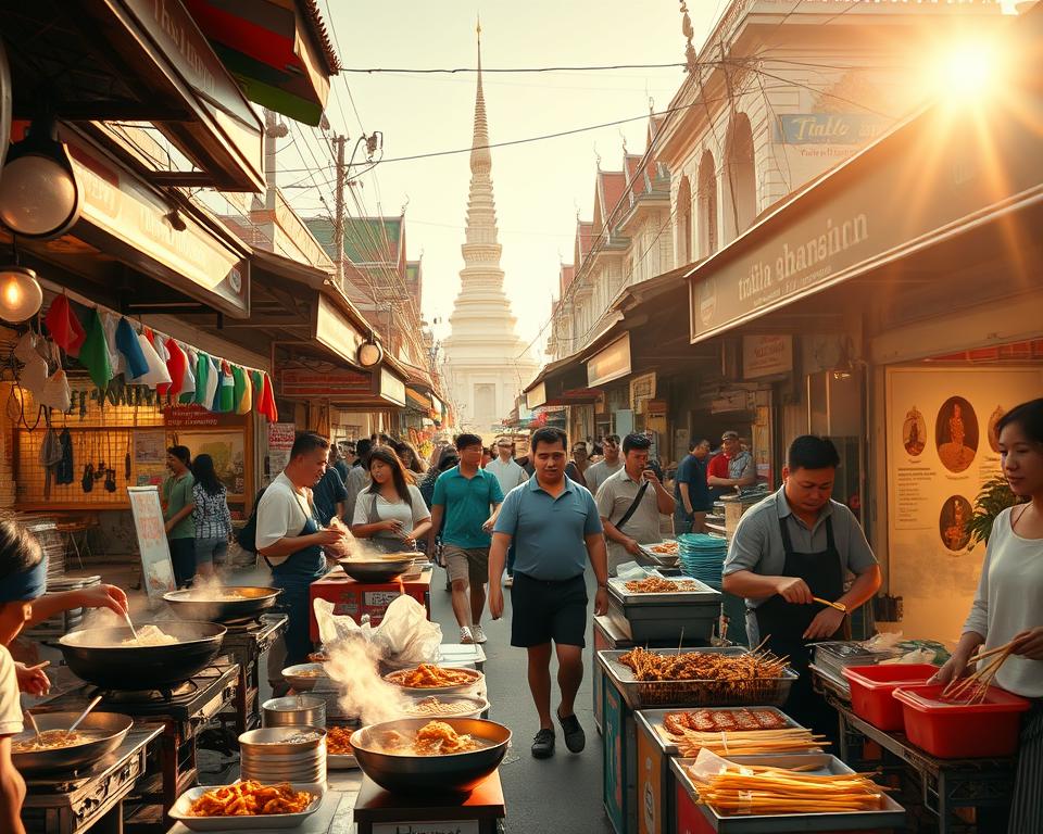 Thai Street Food Straßenszene