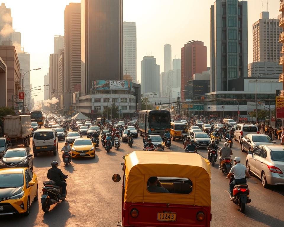 Tuk Tuk in Bangkok Stadtverkehr Tuk Tuk in Bangkok Stadtverkehr