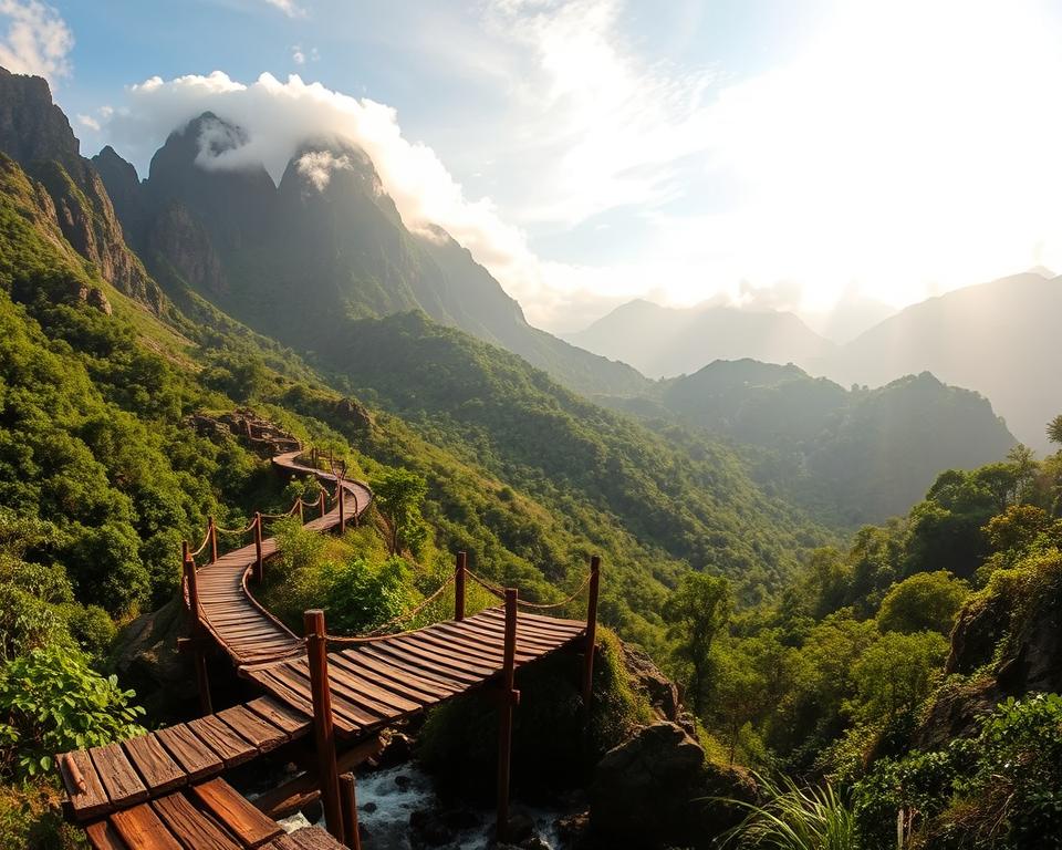 Wandern Phetchabun Berglandschaft Wandern Phetchabun Berglandschaft