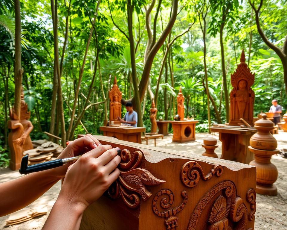 Traditionelle Holzschnitzerei Thailand Traditionelle Holzschnitzerei Thailand