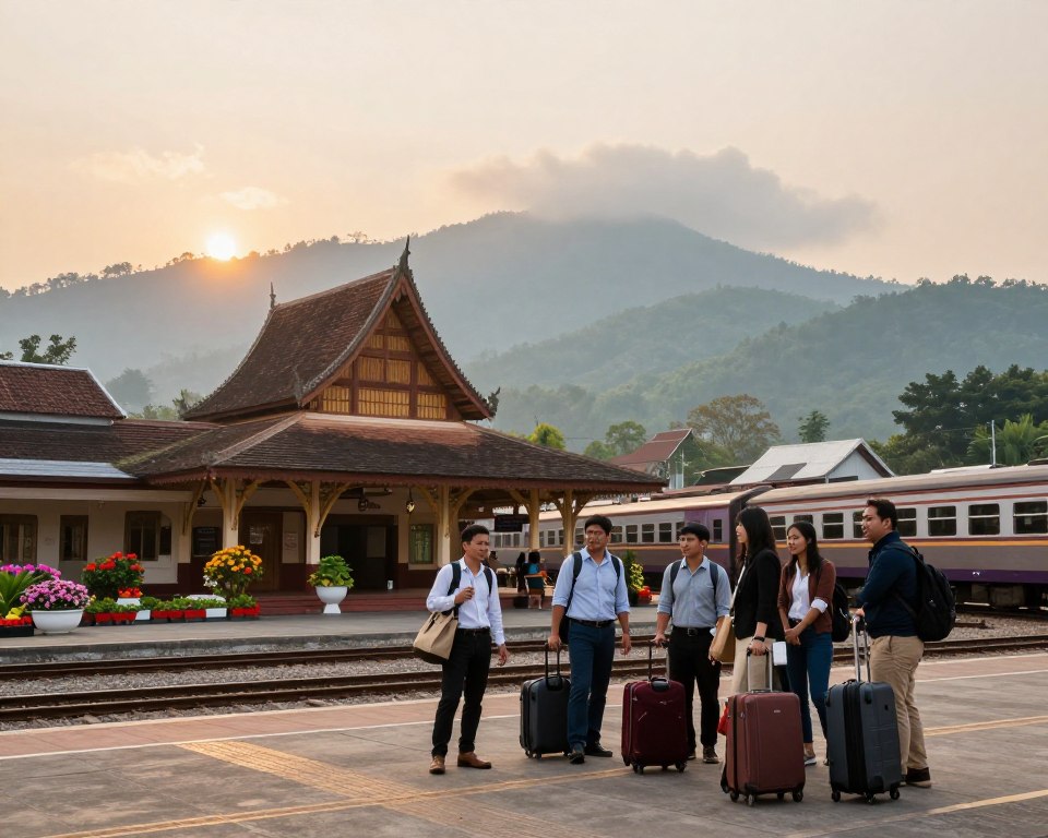 Ankunft Chiang Mai Bahnhof