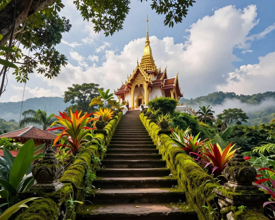 Aufstieg Tiger Cave Tempel Stufen