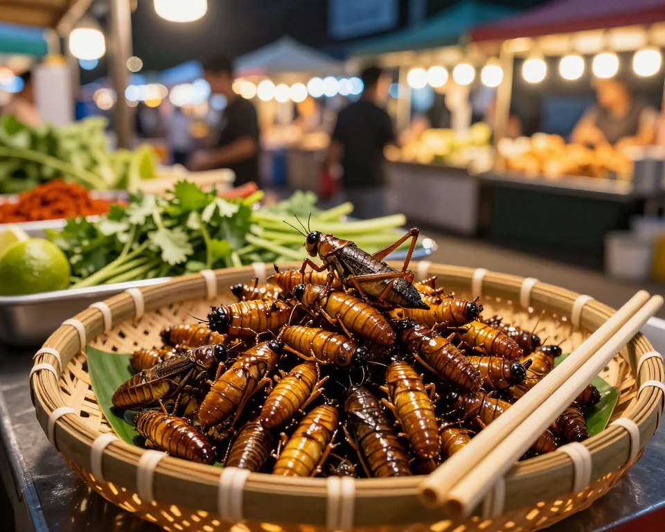 Gegrillte Insekten in Thailand Gegrillte Insekten in Thailand