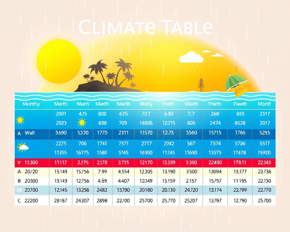 Klimatabelle Niederschlagsmuster