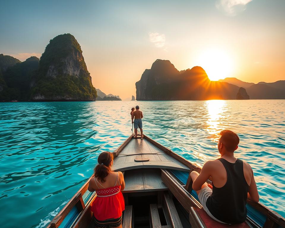 Typische Bootstour Phang Nga Bucht