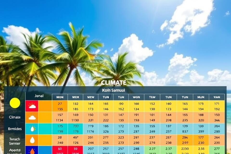 Ihre Klimatabelle für Koh Samui: Wetter und Temperaturen